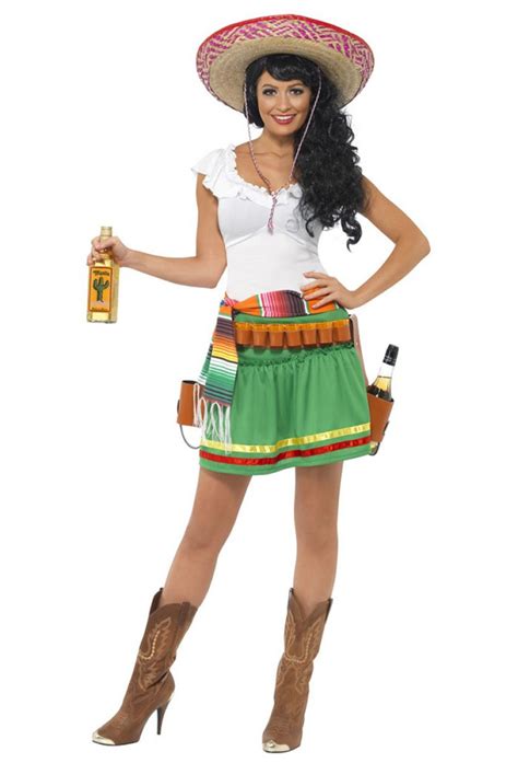 Ladies Tequila Shooter Girl Mexican Women Halloween Adult Costume