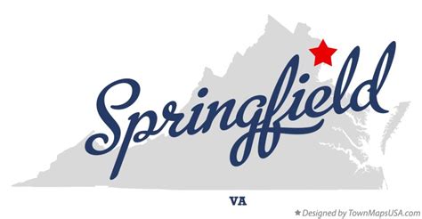 Map Of Springfield Va Virginia