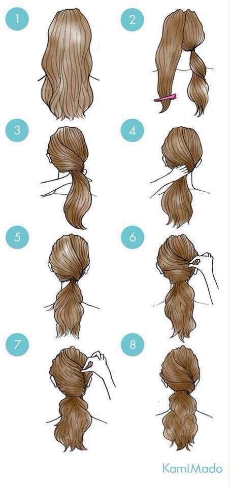 Tied back, 8 Steps | Easy everyday hairstyles, Daily hairstyles, Easy hairstyles for long hair