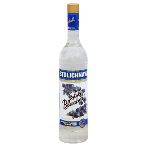 Stolichnaya Stoli Blueberi Blueberry Falvored Premium Vodka Ml