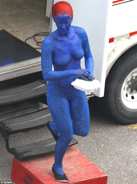 Jennifer Lawrence When She Plays Mystique Only Has Body Paint On IGN Boards
