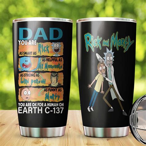 Dad Rick And Morty You Are T Stainless Steel Tumbler Inktee Store