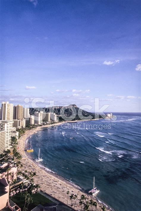 Waikiki Beach And Diamond Head Stock Photo Royalty Free Freeimages
