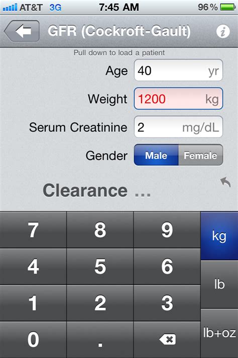 Determines the glomerular filtration rate based on serum creatinine, patient age, gender and race. The best free Medical Calculator apps for the iPhone