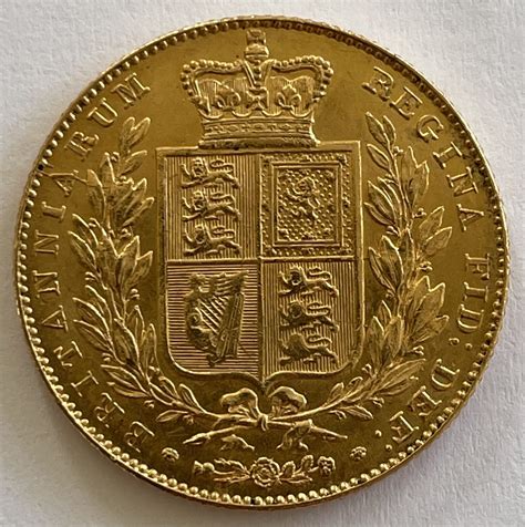 1846 Queen Victoria Sovereign M J Hughes Coins