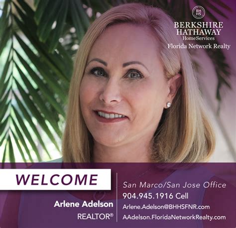 Berkshire Hathaway Homeservices Florida Network Realty Welcomes Arlene