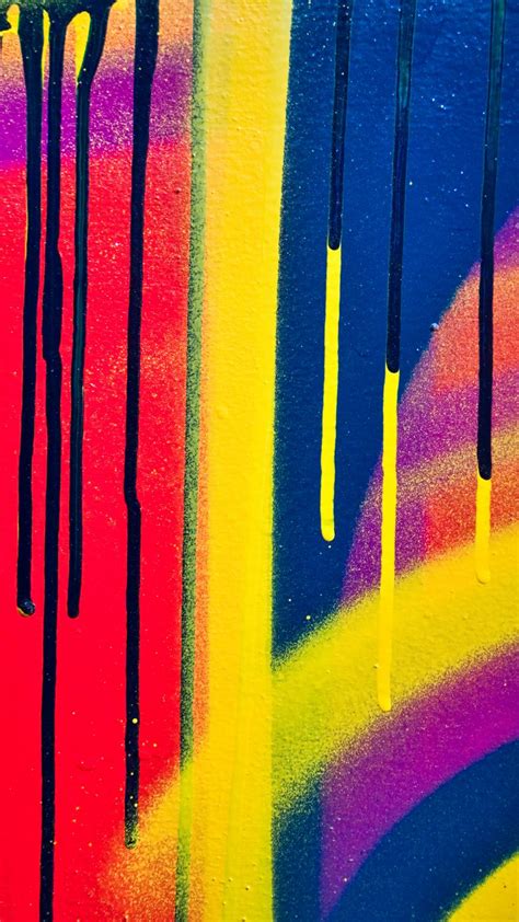 Download Wallpaper 938x1668 Graffiti Paint Drips Colorful Bright