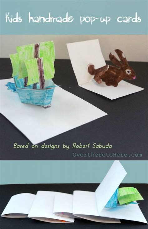 You can fold it first, then cut over the fold with a pair of scissors). Kids Homemade Pop Up Cards and Wonderland! - Wild About Here