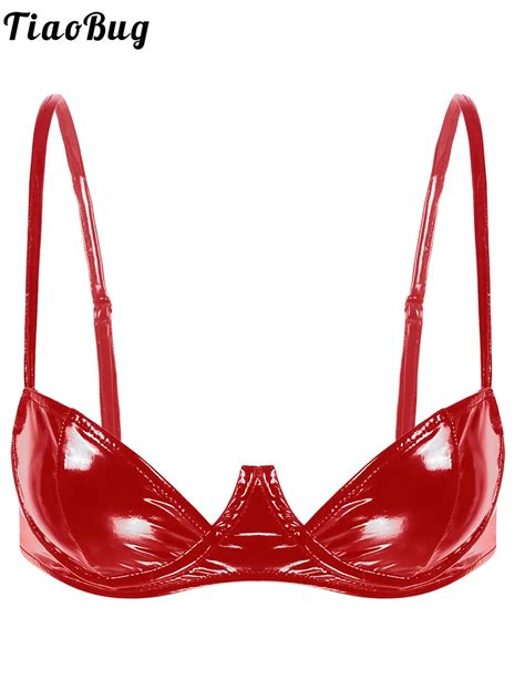 Sexy Underwear Set Women S Patent Leather Push Up Bra Hot Sex Picture