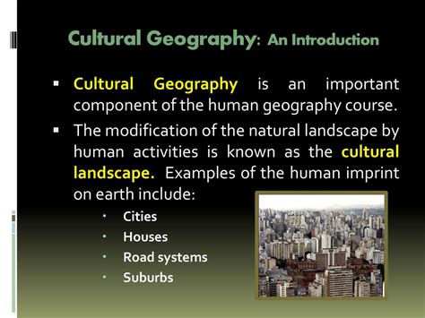 Definition Of Cultural Landscape Ap Human Geography