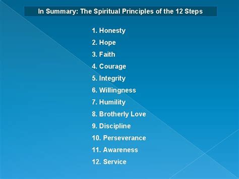 The 12 Principles Of The 12 Steps Practice