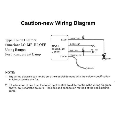 Diagram wiring 3 way switch. Touch Dimmer for 150W Metal Table Lamps - PLT 55-2203-99