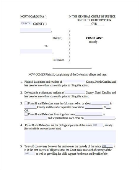 Free 8 Sample Custody Agreement Forms In Pdf Ms Word