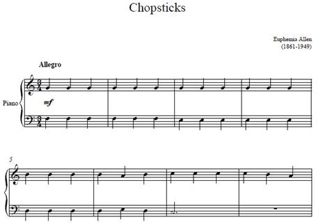 Check spelling or type a new query. Chopsticks Piano Sheet Music