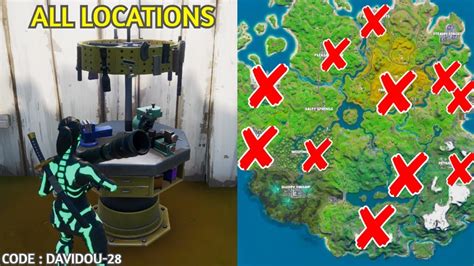 Fortnite All Locations Weapon Upgrade Bench Tous Les Emplacements Des