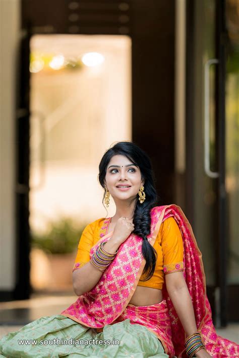 Pavithra Lakshmi Photos In Half Saree Stills Hd