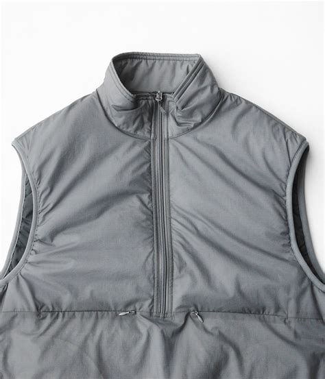 Daiwa Pier Tech Reversible Pullover Puff Vest Gray Fresh Service