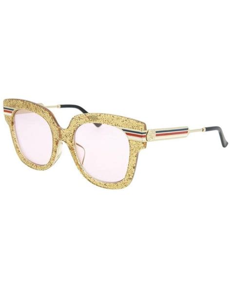 Gucci Gg0281sa 51mm Sunglasses In Metallic Lyst