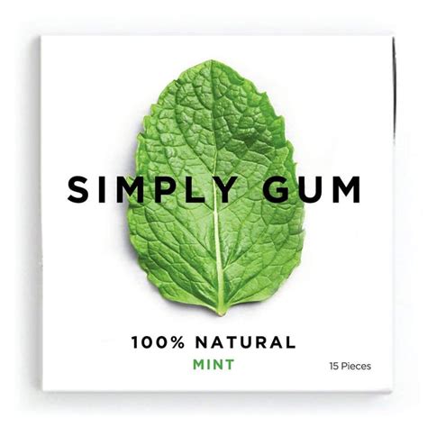 Simply Gum Natural Vegan Chewing Gum Peppermint Best Vegan Gum