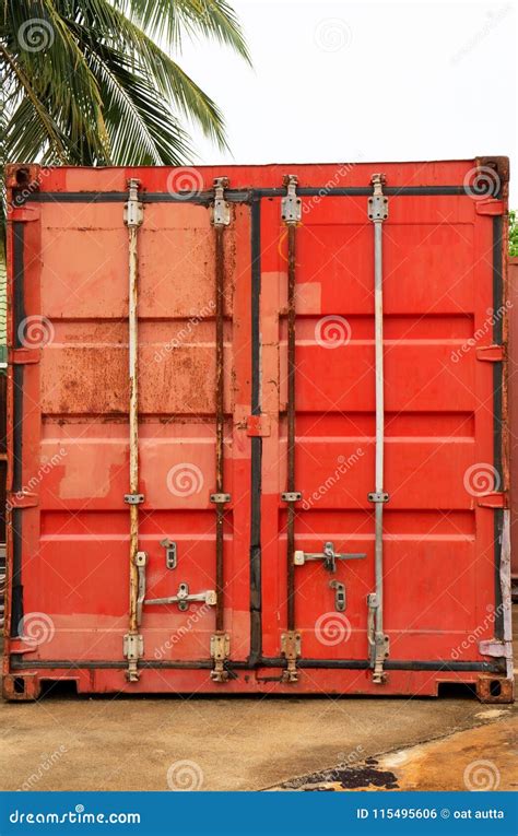 Red Container Shipping For Logistic Import Export Business And