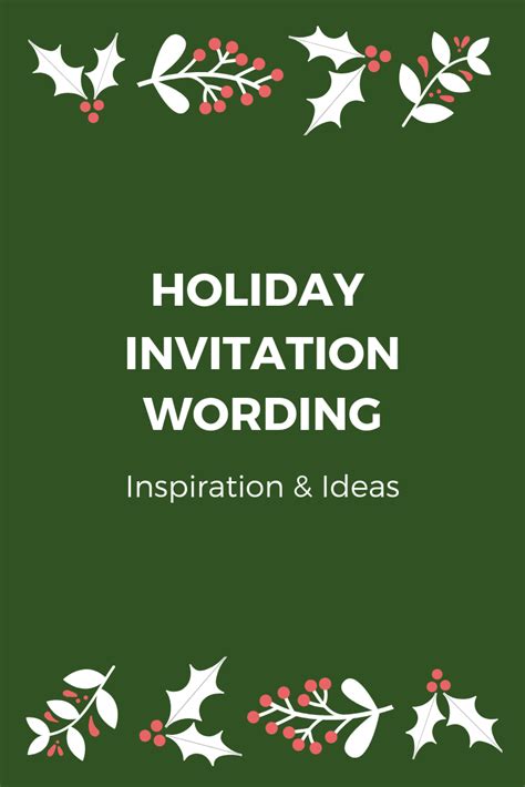 Holiday Party Invite Wording Printable Calendars At A Glance