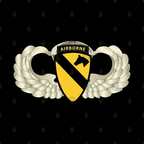 1st Cavalry Div Airborne W Basic Airborne Badge Wo Txt 1st Cavalry