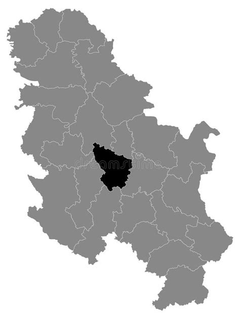 Sumadija District Republic Of Serbia Districts In Sumadija And Western