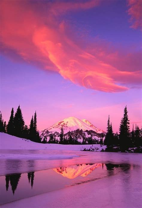 Beautiful Sunset Over The Mountain Sunset Mountains