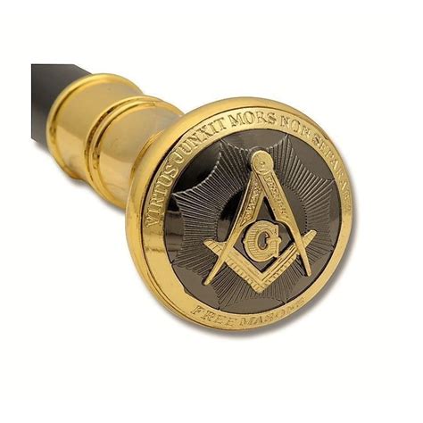 Cane Freemasons Walking Stick Masonic Symbol Virtus Junxit Mors Non