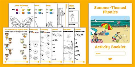 Eyfs Summer Themed Phonics Activity Booklet Teacher Made