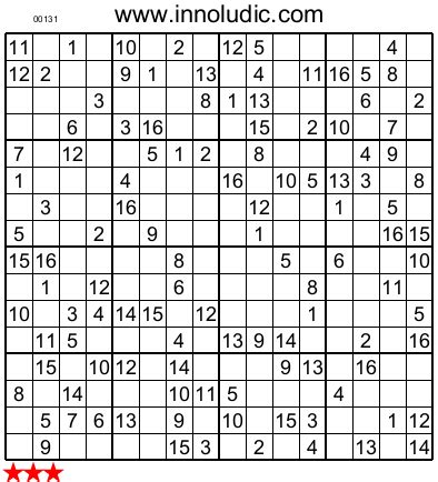 La mejor manera de disfrutar del sudoku en cualquier sitio de forma sencilla. Super Sudoku 16X16 e no 6