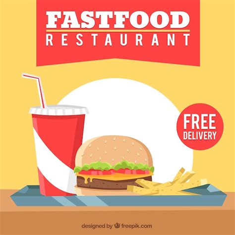 Fundo Do Restaurante Fast Food Vetor Grátis