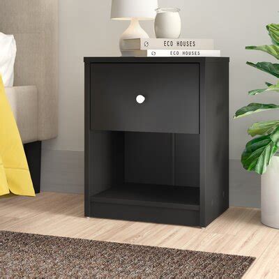 | loon peak® urbana 1 drawer nightstand, wood in brown/white/black, size 21h x 12w x 16d | wayfair Changed Title Tag