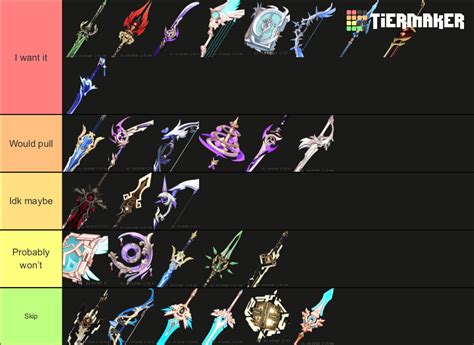 Genshin Weapons Tier List Genshin Impact Weapons Tier List Allgamers If Images And Photos Finder