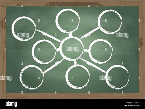 Blank Strategy Chart On Blackboard Vector Background Concept Stock