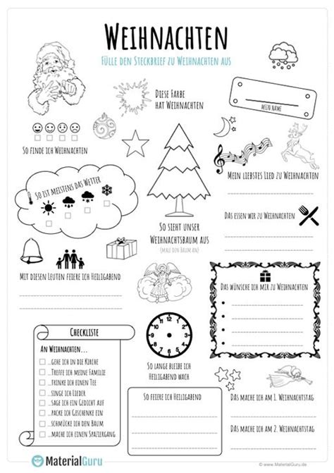 Check spelling or type a new query. Weihnachten Steckbrief | Elementary school lessons, Christmas worksheets, Elementary schools