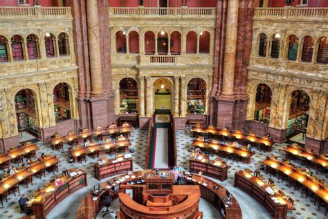Main Reading Room Library Of Congress Washington Dc United States