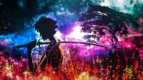 Hd wallpapers and backgrounds for desktop, mobile and tablet in full high definition widescreen, 4k ultra hd, 5k, 8k resolutions download for osx, windows 10, android, iphone 7 and ipad Samurai Champloo Mugen Star Sky Flower 4K Wallpaper ...
