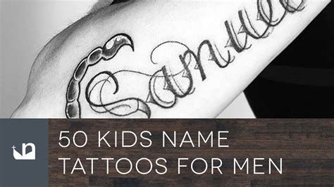 50 Kids Name Tattoos For Men Youtube