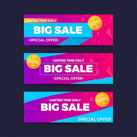 Premium Vector Special Offer Sale Template Set Banner Sale Shopping