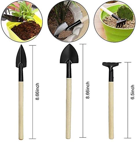 16 Small Gardening Tool Kit Mini Purified Wood Hand Set Succulent Plant