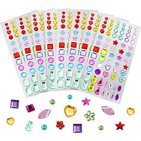 8 sheets 544pcs self adhesive rhinestone sticker bling craft jewels crystal gem ebay
