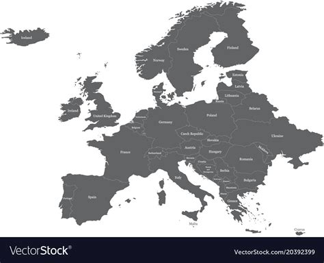Europe Map And Navigation Labels Murena Europe Map Political Map Map