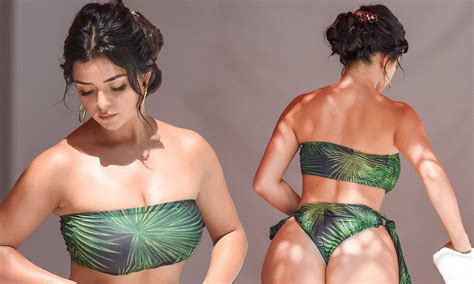 Demi Rose Showcases Her Incredible Hourglass Physique In A Patterned Bikini With Fringed Bottoms