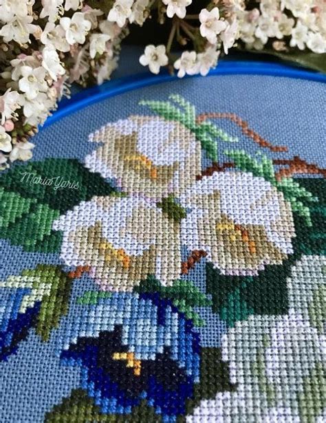 Berlin Woolwork Pattern Bouquet Of Camellias Cross Stitch Patterns