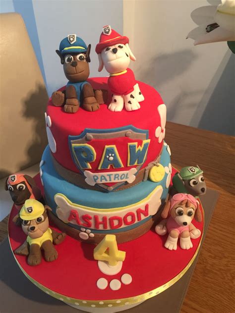 Paw Patrol Birthday Decorations Cake