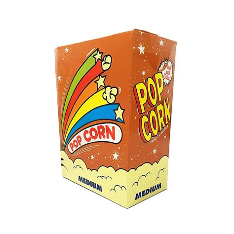 Popcorn Boxes Medium Fold Down Lids X 300 Fun Food Machines