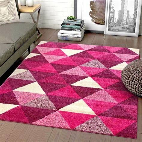 Rugs Area Rugs Carpets 8x10 Rugs Floor Large Modern Big Colorful Pink