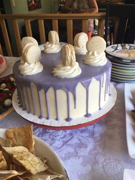Before that the traditional topping for red velvet was a creamy and light icing made by cooking milk and flour together, and whipping into creamed sugar and butter. Red velvet cake with cream cheese icing, purple drip, and ...