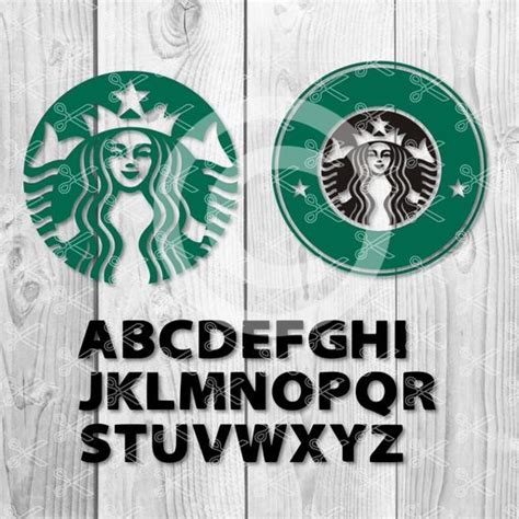 Starbucks Letters SVG DXF PNG Cut Files | Cute Vector Files